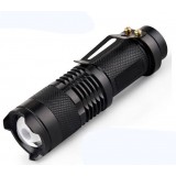 CREE Q5 Zoom Mini LED Flashlight with belt clip