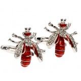 Crystal bee cufflinks