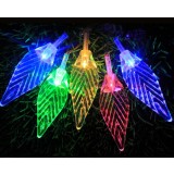 Crystal leaves LED holiday lights