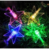 Crystal pointed star LED holiday lights