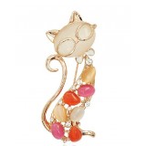 Cute cat brooch