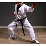 diamond pattern V-neck taekwondo clothing