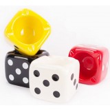 Dice-style ceramic ashtray