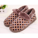 Dots hight cut indoor plush slipper