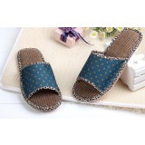 Dots linen slippers