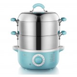 Double-layers large capacity electric steamer