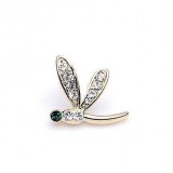Dragonfly crystal brooch