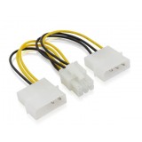 Dual 4pin to 6pin HDD / graphics power cable