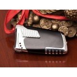 Dual flame metal windproof gas lighter