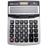 Dual Power 12 digits gray calculator