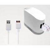 Dual USB Charger + Charging Cable for Samsung Note3