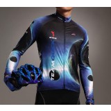 Earth pattern long-sleeved cycling clothing kit