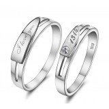 Eternal love couples sterling silver ring