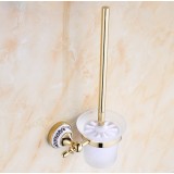 European-style golden bathroom toilet brush