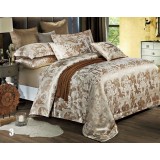 European style cotton satin 4pcs bedding sheet set for hotel