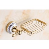 European style golden bathroom soap holder