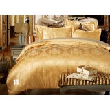 European style luxury cotton satin 4pcs bedding sheet set