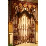 European style retro exquisite embroidered curtains