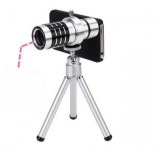 External 12x telephoto zooming camera lenses