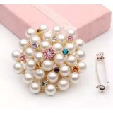Fashion Colorful Pearl crystal brooch