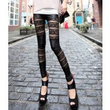 Fashion sexy lace stitching leggings