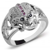 Fashion sterling silver Lucky frog ring
