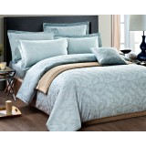 Feathers patterns cotton satin 4pcs bedding sheet set for hotel