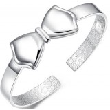 Female sterling silver bow bracelet