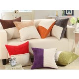 Fight color flannel pillow cover
