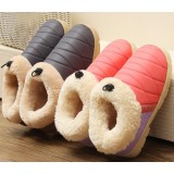 Fight color Stripes plush slipper