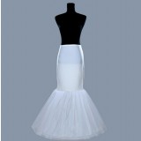 Fishtail wedding dress crinoline