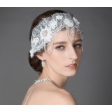 flowers + artificial gems 3pcs Bridal Accessories Kit