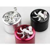 Four layers aluminum hand shake tobacco grinder