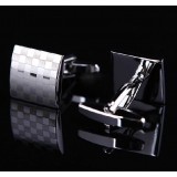 French light carving squares men's shirt cufflinks