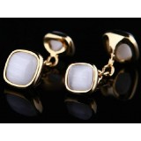 French Versailles shirt gold plating opal chain sleeve cufflinks