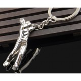 Game of golf alloy keychain