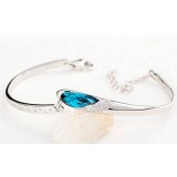 Glass slipper bracelet in sterling silver