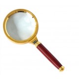 Gold-plated zinc alloy frame 4x magnifier