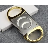 Golden classic stainless steel cigar cutter