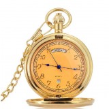 Golden double display watch high-grade calendar Men's automatic mechanical watch