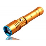 Golden Mini zooming LED Flashlight 18650 Battery