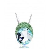 Green Angel Egg Crystal Pendant