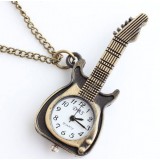 Guitar necklace watch