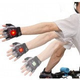 Half finger gloves smart turn lights for bike