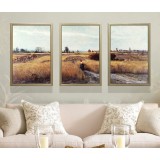 Harvest three-panels oil painting