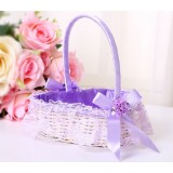 Heart-shaped lace Flower Girl Baskets