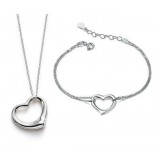 Heart-shapedsilver jewelry sets