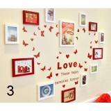 Heart-shaped Wooden Picture Frames Set