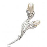 High-grade pearl jasmine flower brooch