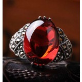 High-level titanium silver natural agate women's rings